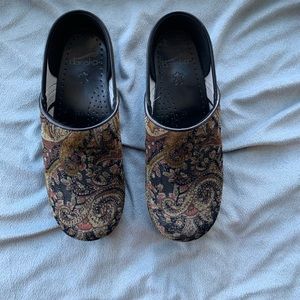 Dansko Velvet Paisley shoes